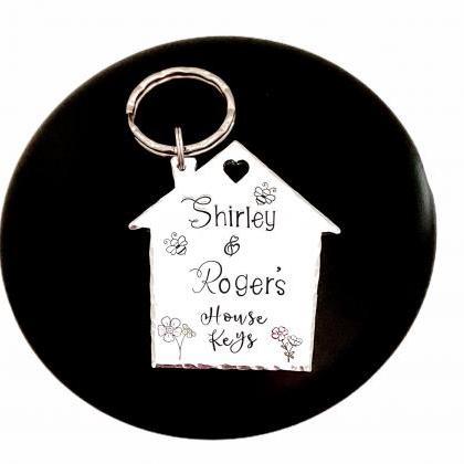 Personalised House Keys Gift, Home Keychain, House..
