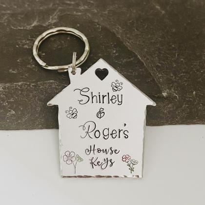 Personalised House Keys Gift, Home Keychain, House..