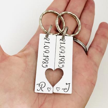 Couples Keyrings, Personalised Wedding Gift,..