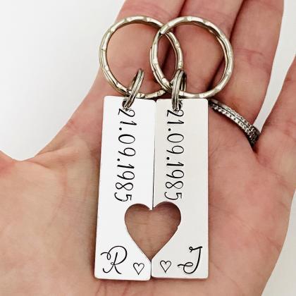 Couples Keyrings, Personalised Wedding Gift,..