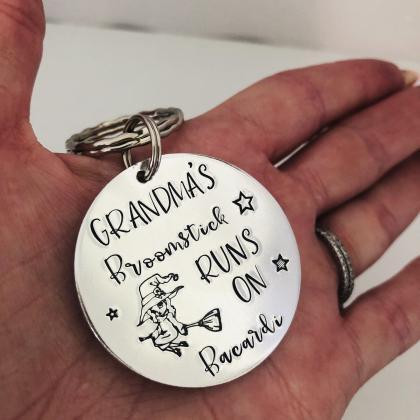 Personalised Witch Keyring, Wiccan Keychain, Nanna..