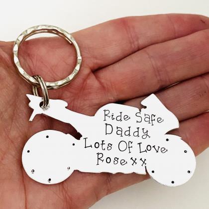 Ride Safe Daddy Keychain Keyring, Personalised..