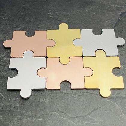 Interlocking Jigsaw Keyring Keychain, Couples..