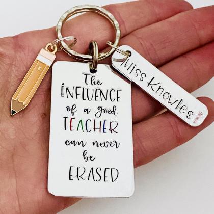 Personalised Teachers Gift, Teachers Keyring, End..