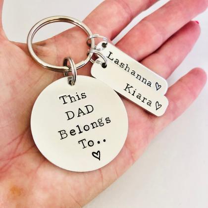 This Daddy Belongs To Keyring Keychain, Gift For..