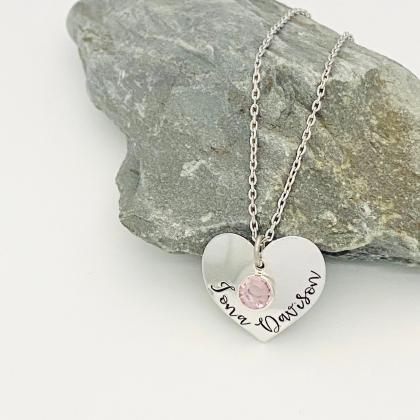 Personalised Heart Necklace, Necklace For..