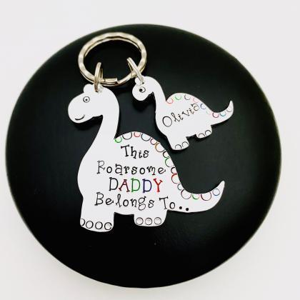 This Roarsome Daddy Belongs To Keyring, Dinosaur..