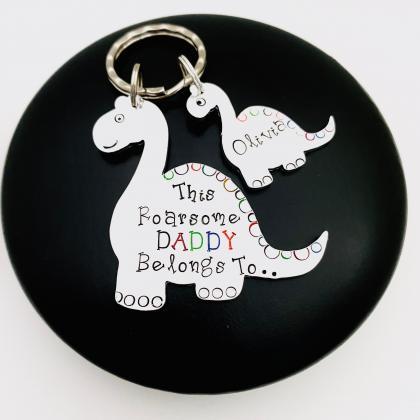 This Roarsome Daddy Belongs To Keyring, Dinosaur..