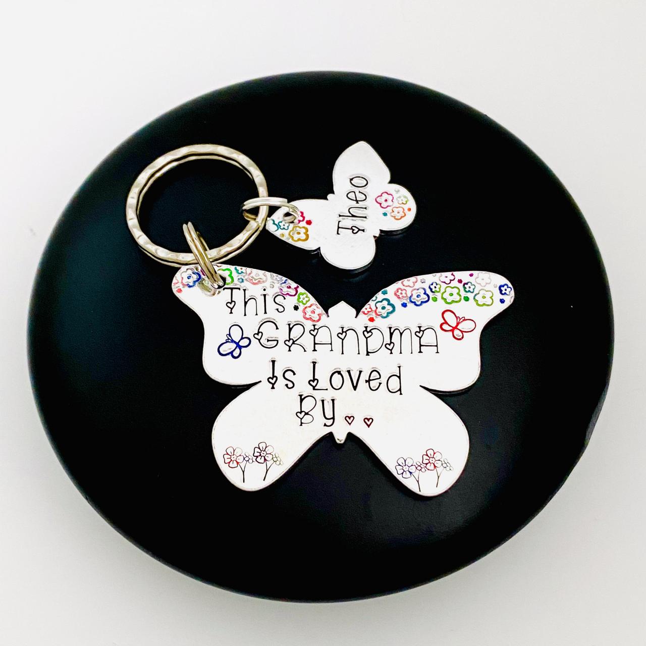 This Grandma Is Loved By Keyring, Personalised Grandma Gift, Nanny Keychain, Mothers Day Gift, Personalized Gift For Nana, Gift Off The Kids..