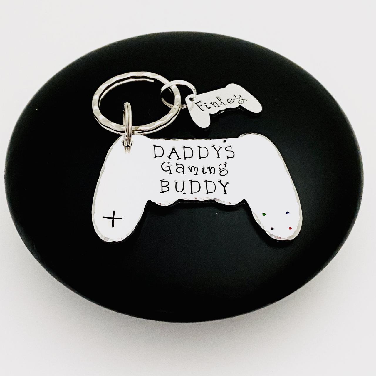 Daddy's Gaming Buddy Keyring, X Box Keychain, Fathers Day Gift, Dad Gift, Dad Keychain, Gift Off The Kids, Playstation Gift, Daddy