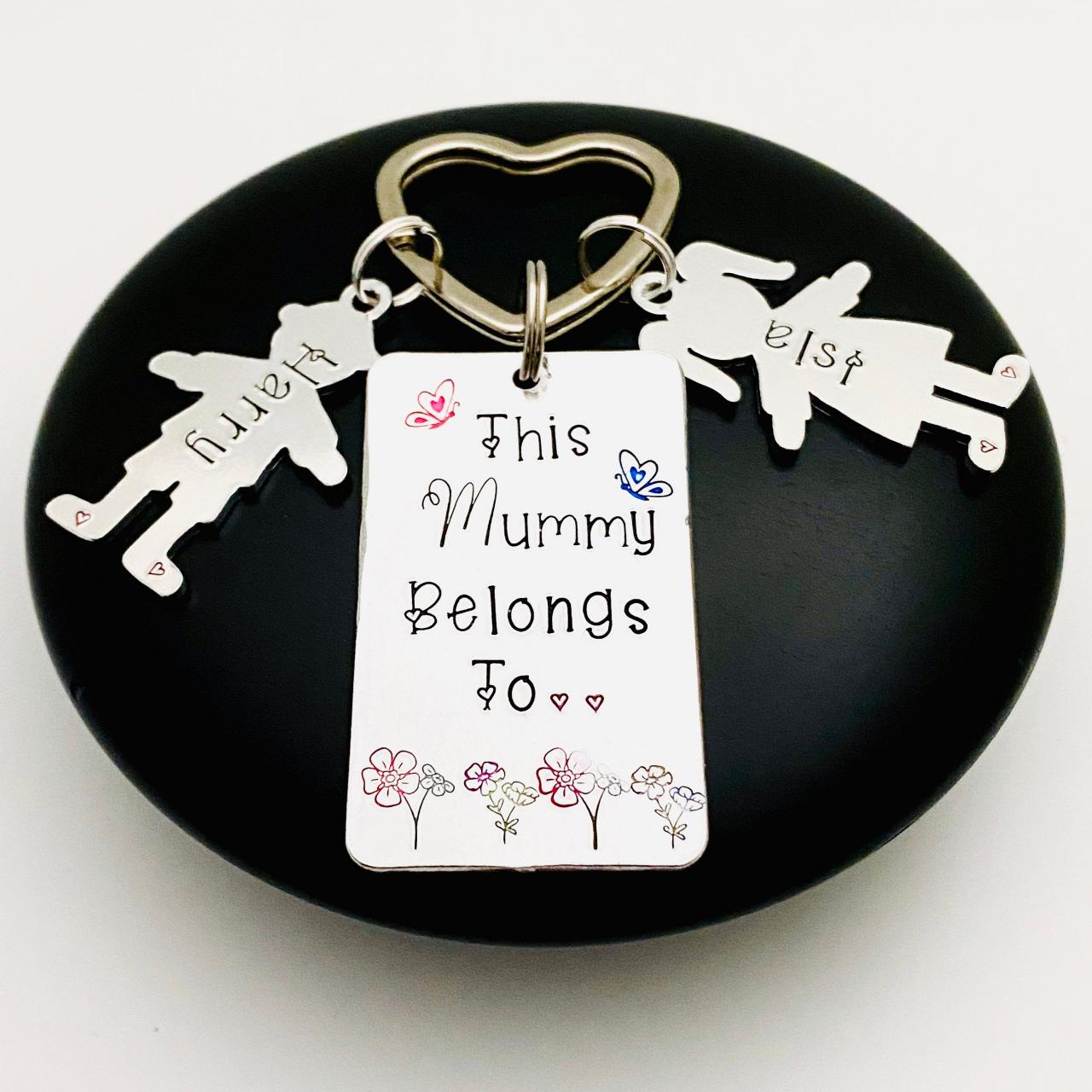 This Mummy Belongs To Keyring, Personalised Mummy Gift, Family Tree, Mummy Gift, Gift Off The Kids, Gift For Her, Personalized Mom Gift..