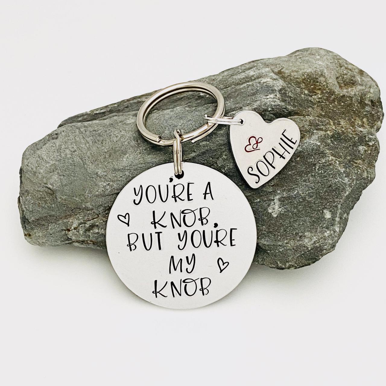 Valentines Day Gift, You're A Knob Keyring, Gift For Boyfriend, Funny Gift For Husband, Anniversary Gift, Gift For Him, Adult Humour