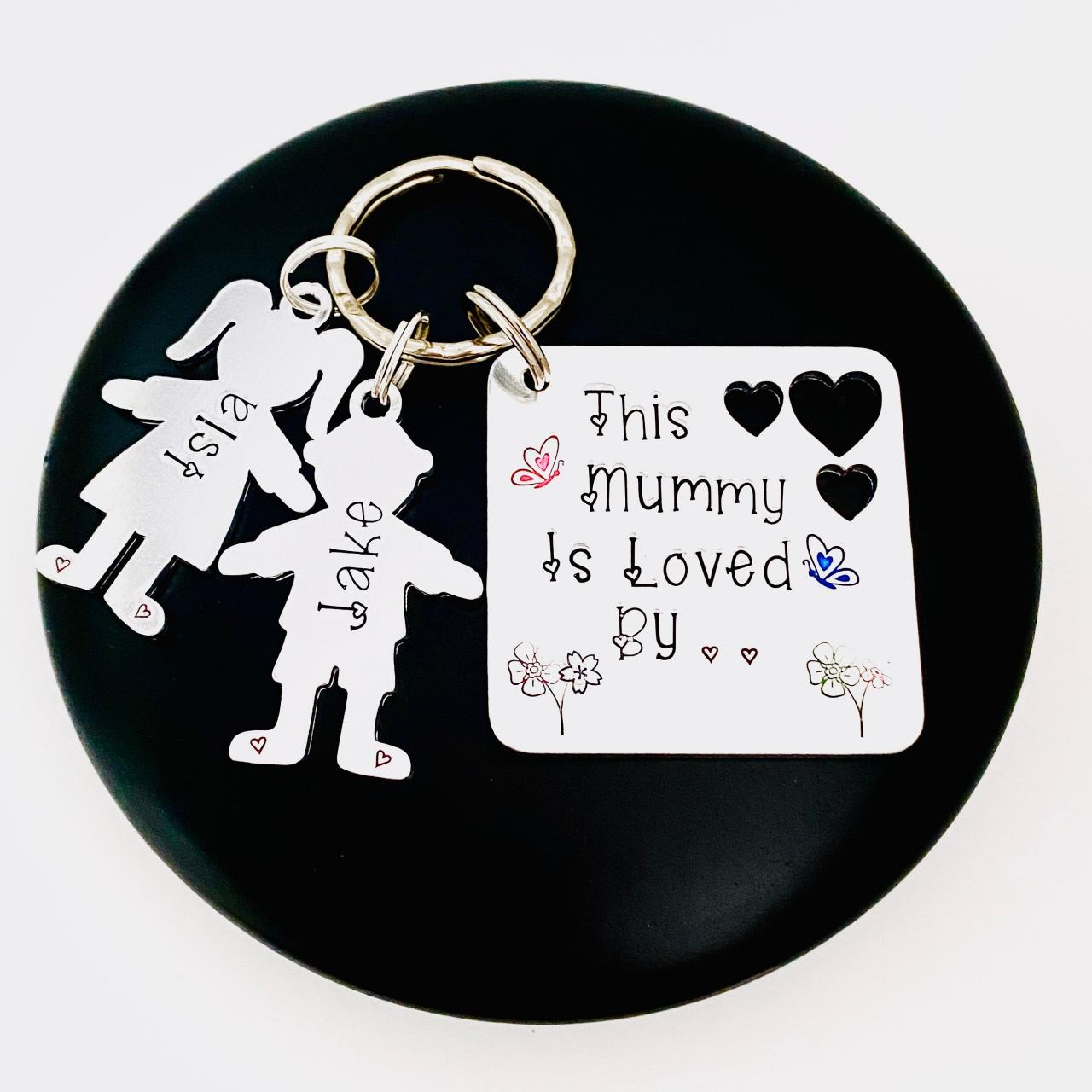 Personalised Mummy Keyring, Personalized Mom Keychain, Family Tree Gift, Gift For Mum, Custom Keyring For Mummy. Nanny Keyring, Gift For Nan..
