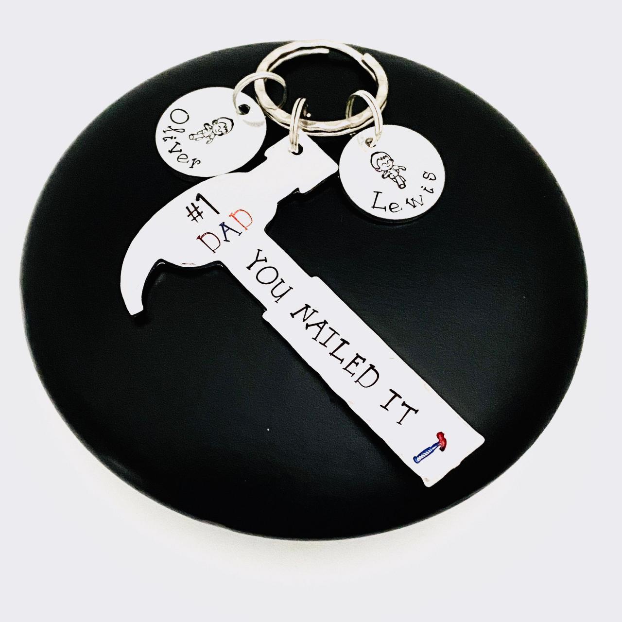 Personalised Diy Keyring For Dad, Daddy Grandad Uncle Keychain, Fathers Day Gift Off The Kids, Gift For Husband, Daddy Gift, Mechanic..